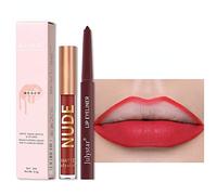 INTEROOKIE Mist face mouth red lip line Christmas color makeup does not fade and does not stick to cup matte lip color lip glaze set (06#)