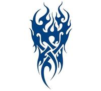 INTEROOKIE Semi-permanent herbal tattoo stickers with gradient mesh red waterproof and non-fading stickers for 15 days (GZ-04)