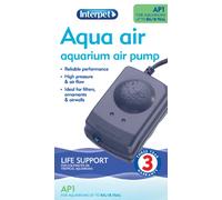 Interpet Aqua Air Oxygen Pump for Aquarium Fish Tank Aeration, Quiet, Powerful, 1 Outlet, AP1 for Aquariums 21-50 Litre