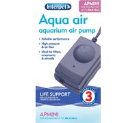 Interpet Aqua Air Oxygen Pump for Aquarium Fish Tank Aeration, Quiet, Powerful,