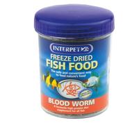 Interpet Freeze Dried Aquarium Fish Food, Safe, Natural, High Protein, Blood Worm, 20g