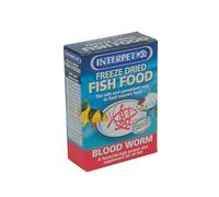 Interpet Freeze Dried Aquarium Fish Food, Safe, Natural, High Protein, Blood Worm, 4g