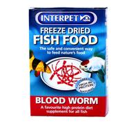 Interpet Freeze-Dried Blood Worms 4G - Nutritious Fish Food Supplement For Aquatic Pets