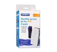 Interpet Monthly Service Kit for Interpet PF3 Aquarium Power Filter Floss and Carbon Bonded Replacement Foams, Pack of 3