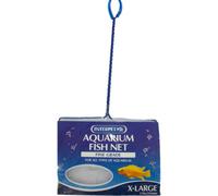 Interpet Fine Mesh Aquarium Fish Tank Catch Net, Extra Large, 7" x 10", White/Blue