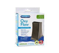 Interpet Oxy Flow Air Pump, for Aquarium Fish Tanks, Quiet Output, Compact Design, Anti-Vibration Rubber Base, Medium, for Aquariums Up to 100 litres/ 22 gallons, Black
