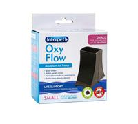 Interpet Oxy Flow Air Pump, for Aquarium Fish Tanks, Quiet Output, Compact Design, Anti-Vibration Rubber Base, Small, for Aquariums Up to 38 litres/ 8 gallons, Black