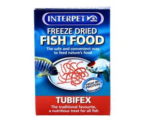 Interpet Tubifex Worms 5G - Freeze Dried Aquatic Treat For Fish And Aquariums