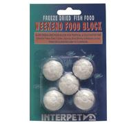 Interpet Slow Release Weekend Mineral Aquarium Fish Food Block, Contains Freeze Dried Tubifex, Daphnia, Brine Shrimp and Mosquito Larvae, Weekend Supply x 5, 13g per block