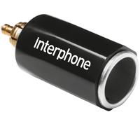Interphone Adapter 12 V Adapter with DIN Connection, black