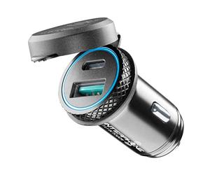 Interphone Cellularline ACC2USB | 2 USB Adapters for DIN Female - Type A and Type C Cigarette Lighter Adapter