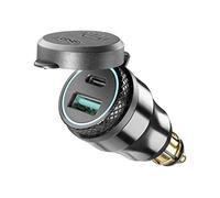Interphone Cellularline Aluminium Usb+usb Type C Din Adapter
