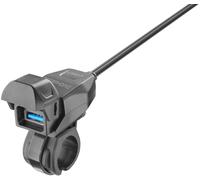 Interphone Handlebar Power Kit USB Type A Socket, black