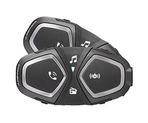 Interphone INTERPHOCONNECTTP Motorcycle Bluetooth Headset intercom, Black, Duoble Unit Pack, Pre-Paired