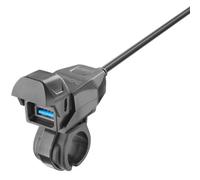 Interphone Handlebar Power Kit USB Type A Socket, black