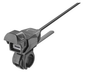INTERPHONE - Motorcycle Tubular Handlebar Power Kit USB Type C Socket with Power Interruption - Protective Cap - Output DC 5V - 2A - Cable 170 cm