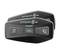 Interphone UCOM2 - Twin Pack - Intercom Bluetooth 5.0 Helmet for Motorcycle, Pilots, Distance 600M, Autonomy up to 12 Hours, MP3, GPS, IP67 Waterproof, for All Helmets