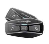 INTERPHONE UCOM4TP | Double | Bluetooth intercom 5.0 from helmet for motorcycles, I use group groups 4, 1 km distance, autonomy up to 15 hours, mp3, GPS, IP67 waterproof, for all helmets