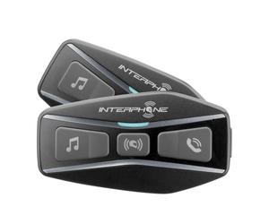 INTERPHONE UCOM4TP | Double | Bluetooth intercom 5.0 from helmet for motorcycles, I use group groups 4, 1 km distance, autonomy up to 15 hours, mp3, GPS, IP67 waterproof, for all helmets