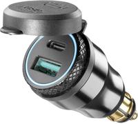 Interphone Cellularline Aluminium Usb+usb Type C Din Adapter