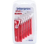 INTERPROX Plus Mini conical Interdental Brushes, Red (Pack of 6)