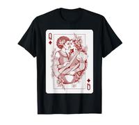 Interracial Lesbian Queen Diamonds Card Mixed Couple Afro T-Shirt