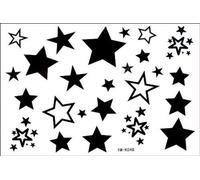 InterRookie Water-resistant Stars Temporary Tattoo , FDA certified, Not for children under 3 years, Adult age range, Fashion style, 1 piece