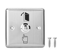 Interruptor de liberación de botón de salida de puerta de acero inoxidable para cerradura de puerta de Control de acceso 12 VCC 24 VCC montaje empotrado plateado normalmente
