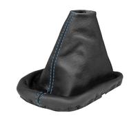 Intersale L&P A0032 Gaiter Shift Boot Gear Knob Cover Cuff genuine Leather Black Stitching Thread Blue compatible with VW Passat B5 3B 3BG for manual transmission