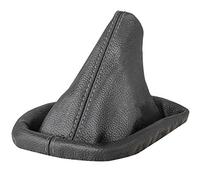 Intersale L&P A0085 Gaiter Shift Boot Gear Knob Cover Cuff genuine Leather Black Stitching Thread Grey compatible with BMW 3 series e30 for manual transmission