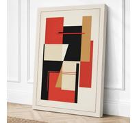 Intersections Geometric Canvas Wall Art Print 18x12 Inch