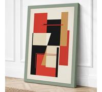 Intersections Geometric Canvas Wall Art Print 18x12 Inch