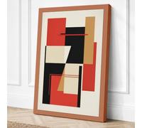 Intersections Geometric Canvas Wall Art Print 18x12 Inch