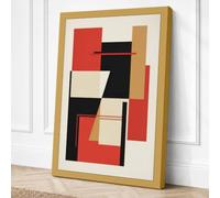 Intersections Geometric Canvas Wall Art Print 36x24 Inch
