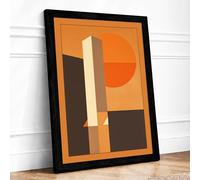 Intersections Geometric Framed Wall Art Print A2 (59.4×42cm) Black, Wall Decor for Living Room, Bedroom, Office & Home, Ready to Hang, Art Gift