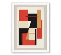 Intersections Geometric Framed Wall Art Print A3 (42×29.7cm) White, Wall Decor for Living Room, Bedroom, Office & Home, Ready to Hang, Art Gift