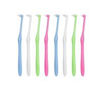 Interspace Toothbrush,8 PCS Orthodontic Toothbrushes Soft Single Tufted Toothbrush with Cover End-tuft Interdental Toothbrushes for Sensitive Gums Deep Cleaning