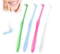 Interspace Toothbrushes, Wisdom Toothbrush, Single Tufted Toothbrushes with Cover, Single Tuft Toothbrushes, Small Head Toothbrush for Dental Cleaning for Sensitive Gums Deep Cleaning (4pcs)