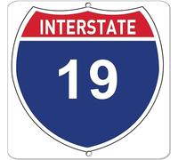 Interstate 19 Traffic Street Metal Warning Sign Square Sign 12x12 inches