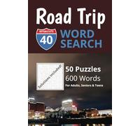 Interstate 40 Road Trip Word Search Puzzle Book: Word Searches with Easy to Read Print about Places along I-40 | 6x9 inches, 100 pages | 50 Puzzles