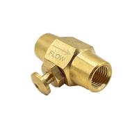 Interstate Pneumatics VBT44 - Brass Button Valve 1/4 Inch x 1/4 Inch Female NPT (AMT-VBT44)