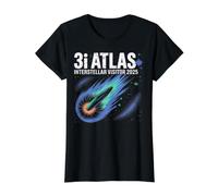 Interstellar Comet Space Astronomy 3i Atlas Value Graphic T-Shirt, Women, Black, XS