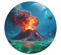 Interstellar Ocean 1000 Piece Jigsaw Science Fiction Round Puzzles for Adults And Kids Colorful Unique Challenge Games Scene Creative 1000pcs (67.5x67.5cm)