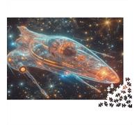 Interstellar Spacecraft 1000 Pieces Adult Jigsaw Puzzle Puzzles Brain Burning Adult Game Decoration Picture Child Fun Activity Jigsaw Puzzles Great Gift For All Ages 1000pcs (75x50cm)