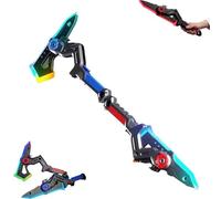 Interstellar Spark Battle Blade Dual Mode LED Light Blade, Battle Axe Transforming Sci-Fi Toy, 7 Color Change, One Button Switching, Combine Design, Mist Effect, USB Rechargeable
