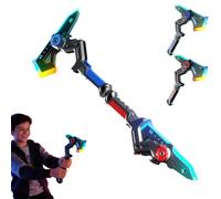 Interstellar Spark Battle Blade Dual Mode LED Light Blade, Battle Axe Transforming Sci-Fi Toy,7 Color Change,One Button Switching,Realistic Sounds Design,Mist Effect,USB Rechargeable