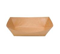 Intertan QB13 Open Kraft Paper Ship Bowl, Natural Colour, 13 oz Capacity, 10.5 cm Length, 7 cm Width, 4.2 cm Height, 250 Pieces