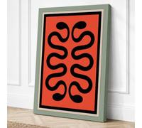 Intertwined Serpents Canvas Wall Art Print 24x16 Inch