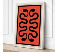 Intertwined Serpents Canvas Wall Art Print 36x24 Inch