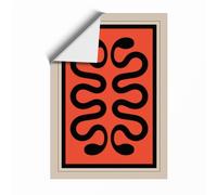 Intertwined Serpents Geometric Unframed Wall Art Print A3 (42×29.7cm), Wall Decor for Living Room, Bedroom, Office & Home, Art Gift